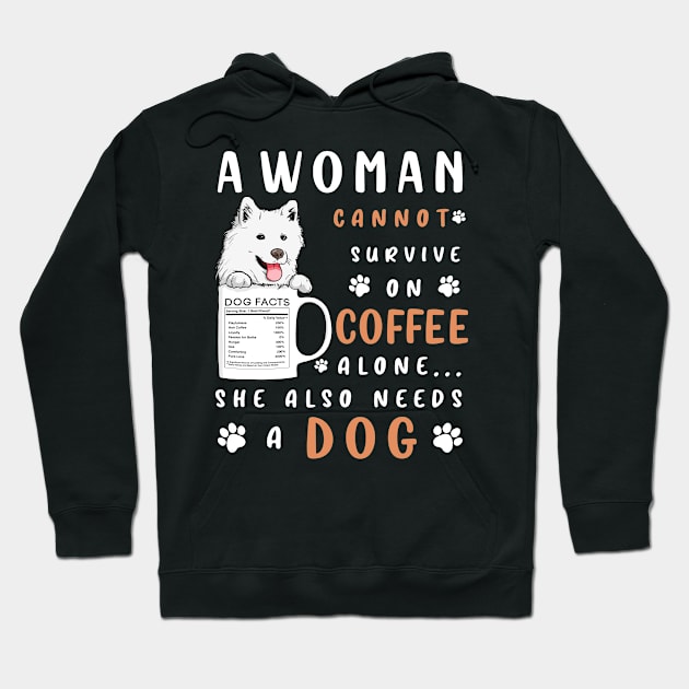 A woman cannot survive on coffee alone Hoodie by Carlo Betanzos